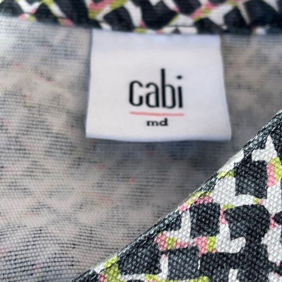 Cabi Print Front Zip Moto Jacket Style 5099 Sz M - Picture 4 of 9